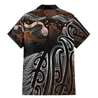 Aotearoa Maori - Australia Indigenous Family Matching Mermaid Dress and Hawaiian Shirt Koiri Whakairo Mix Aboriginal Art - Aussie Hoodie