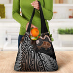 Aotearoa Maori - Australia Indigenous Grocery Bag Koiri Whakairo Mix Aboriginal Art - Aussie Hoodie