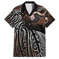Aotearoa Maori - Australia Indigenous Hawaiian Shirt Koiri Whakairo Mix Aboriginal Art - Aussie Hoodie