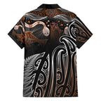 Aotearoa Maori - Australia Indigenous Hawaiian Shirt Koiri Whakairo Mix Aboriginal Art - Aussie Hoodie