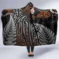 Aotearoa Maori - Australia Indigenous Hooded Blanket Koiri Whakairo Mix Aboriginal Art - Aussie Hoodie