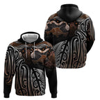 Aotearoa Maori - Australia Indigenous Hoodie Koiri Whakairo Mix Aboriginal Art - Aussie Hoodie