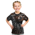 Aotearoa Maori - Australia Indigenous Kid T Shirt Koiri Whakairo Mix Aboriginal Art - Aussie Hoodie