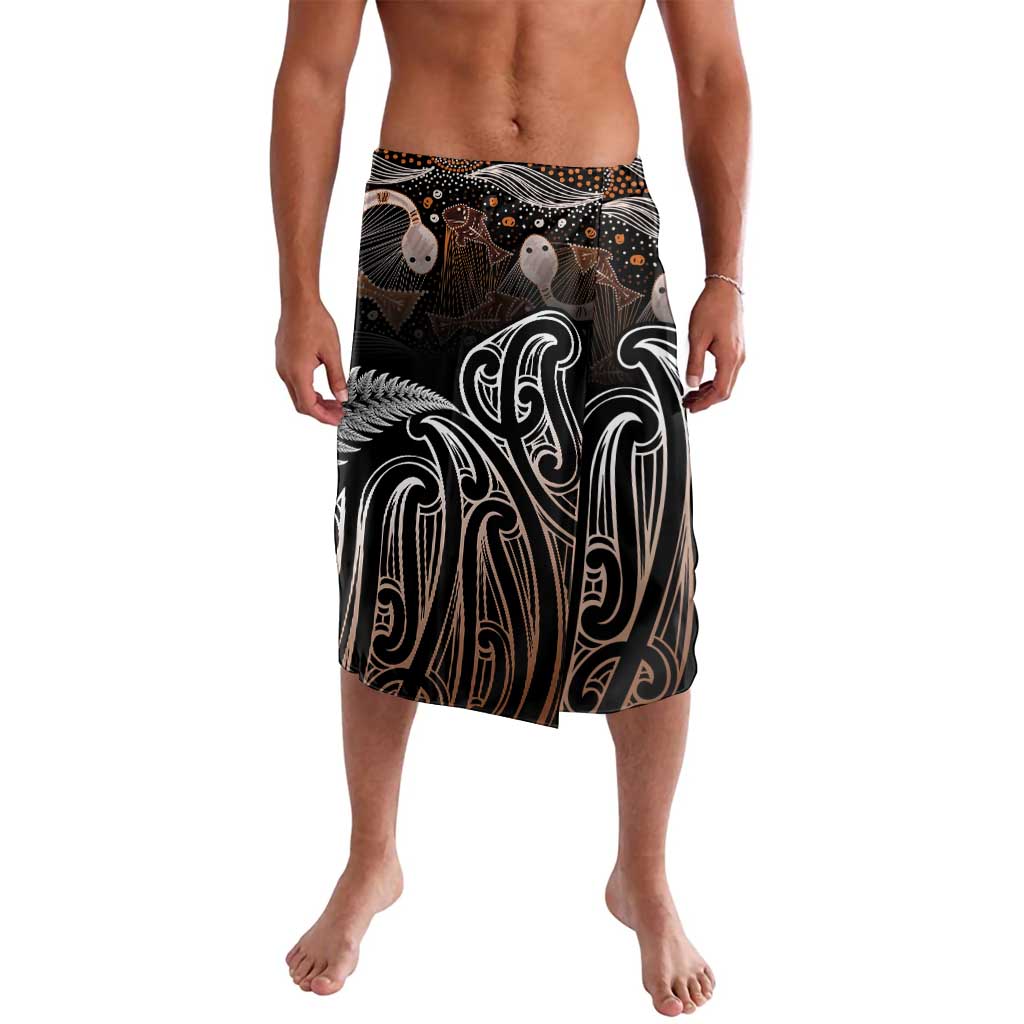 Aotearoa Maori - Australia Indigenous Lavalava Koiri Whakairo Mix Aboriginal Art - Aussie Hoodie