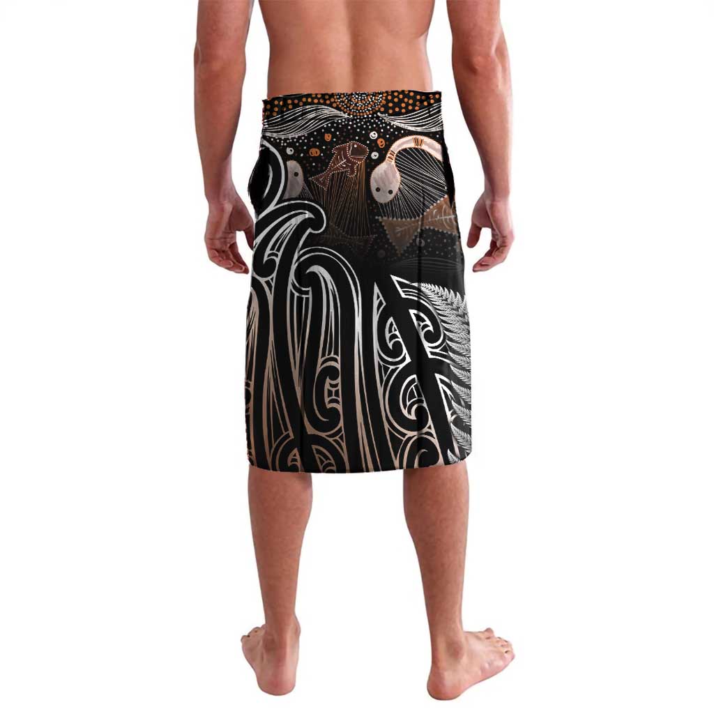 Aotearoa Maori - Australia Indigenous Lavalava Koiri Whakairo Mix Aboriginal Art - Aussie Hoodie