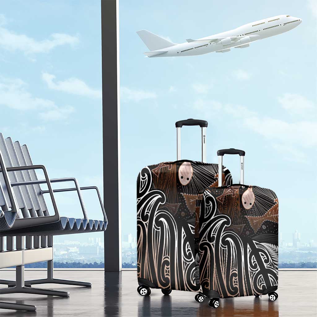 Aotearoa Maori - Australia Indigenous Luggage Cover Koiri Whakairo Mix Aboriginal Art - Aussie Hoodie
