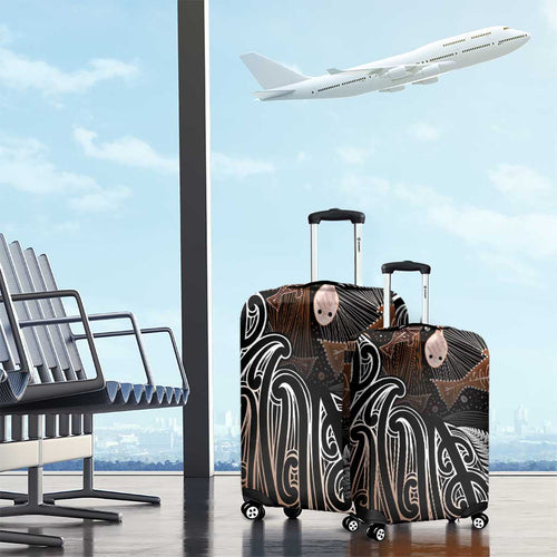 Aotearoa Maori - Australia Indigenous Luggage Cover Koiri Whakairo Mix Aboriginal Art - Aussie Hoodie