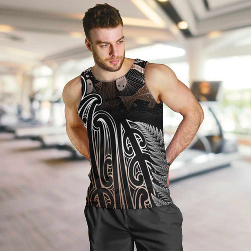 Aotearoa Maori - Australia Indigenous Men Tank Top Koiri Whakairo Mix Aboriginal Art - Aussie Hoodie