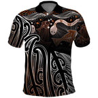 Aotearoa Maori - Australia Indigenous Polo Shirt Koiri Whakairo Mix Aboriginal Art - Aussie Hoodie