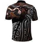 Aotearoa Maori - Australia Indigenous Polo Shirt Koiri Whakairo Mix Aboriginal Art - Aussie Hoodie