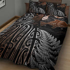 Aotearoa Maori - Australia Indigenous Quilt Bed Set Koiri Whakairo Mix Aboriginal Art - Aussie Hoodie