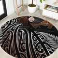 Aotearoa Maori - Australia Indigenous Round Carpet Koiri Whakairo Mix Aboriginal Art - Aussie Hoodie