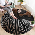Aotearoa Maori - Australia Indigenous Round Carpet Koiri Whakairo Mix Aboriginal Art - Aussie Hoodie
