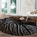 Aotearoa Maori - Australia Indigenous Round Carpet Koiri Whakairo Mix Aboriginal Art - Aussie Hoodie