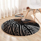 Aotearoa Maori - Australia Indigenous Round Carpet Koiri Whakairo Mix Aboriginal Art - Aussie Hoodie