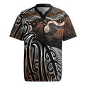 Aotearoa Maori - Australia Indigenous Rugby Jersey Koiri Whakairo Mix Aboriginal Art - Aussie Hoodie