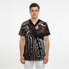 Aotearoa Maori - Australia Indigenous Scrub Top Koiri Whakairo Mix Aboriginal Art - Aussie Hoodie