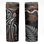 Aotearoa Maori - Australia Indigenous Skinny Tumbler Koiri Whakairo Mix Aboriginal Art - Aussie Hoodie