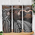 Aotearoa Maori - Australia Indigenous Skinny Tumbler Koiri Whakairo Mix Aboriginal Art - Aussie Hoodie