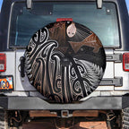 Aotearoa Maori - Australia Indigenous Spare Tire Cover Koiri Whakairo Mix Aboriginal Art - Aussie Hoodie