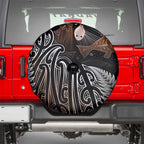 Aotearoa Maori - Australia Indigenous Spare Tire Cover Koiri Whakairo Mix Aboriginal Art - Aussie Hoodie