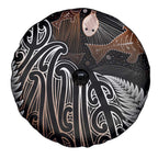 Aotearoa Maori - Australia Indigenous Spare Tire Cover Koiri Whakairo Mix Aboriginal Art - Aussie Hoodie