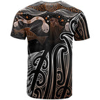 Aotearoa Maori - Australia Indigenous T Shirt Koiri Whakairo Mix Aboriginal Art - Aussie Hoodie