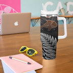 Aotearoa Maori - Australia Indigenous Tumbler With Handle Koiri Whakairo Mix Aboriginal Art - Aussie Hoodie