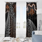 Aotearoa Maori - Australia Indigenous Window Curtain Koiri Whakairo Mix Aboriginal Art - Aussie Hoodie