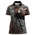 Aotearoa Maori - Australia Indigenous Women Polo Shirt Koiri Whakairo Mix Aboriginal Art - Aussie Hoodie