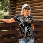 Aotearoa Maori - Australia Indigenous Women Polo Shirt Koiri Whakairo Mix Aboriginal Art - Aussie Hoodie