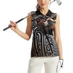 Aotearoa Maori - Australia Indigenous Women Sleeveless Polo Shirt Koiri Whakairo Mix Aboriginal Art - Aussie Hoodie