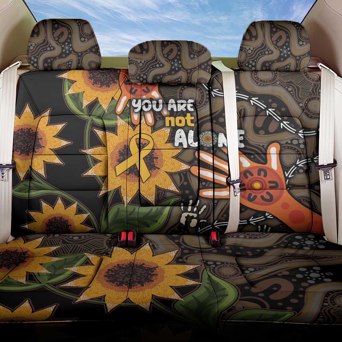 Australia Indigenous Back Car Seat Cover You Are Not Alone
