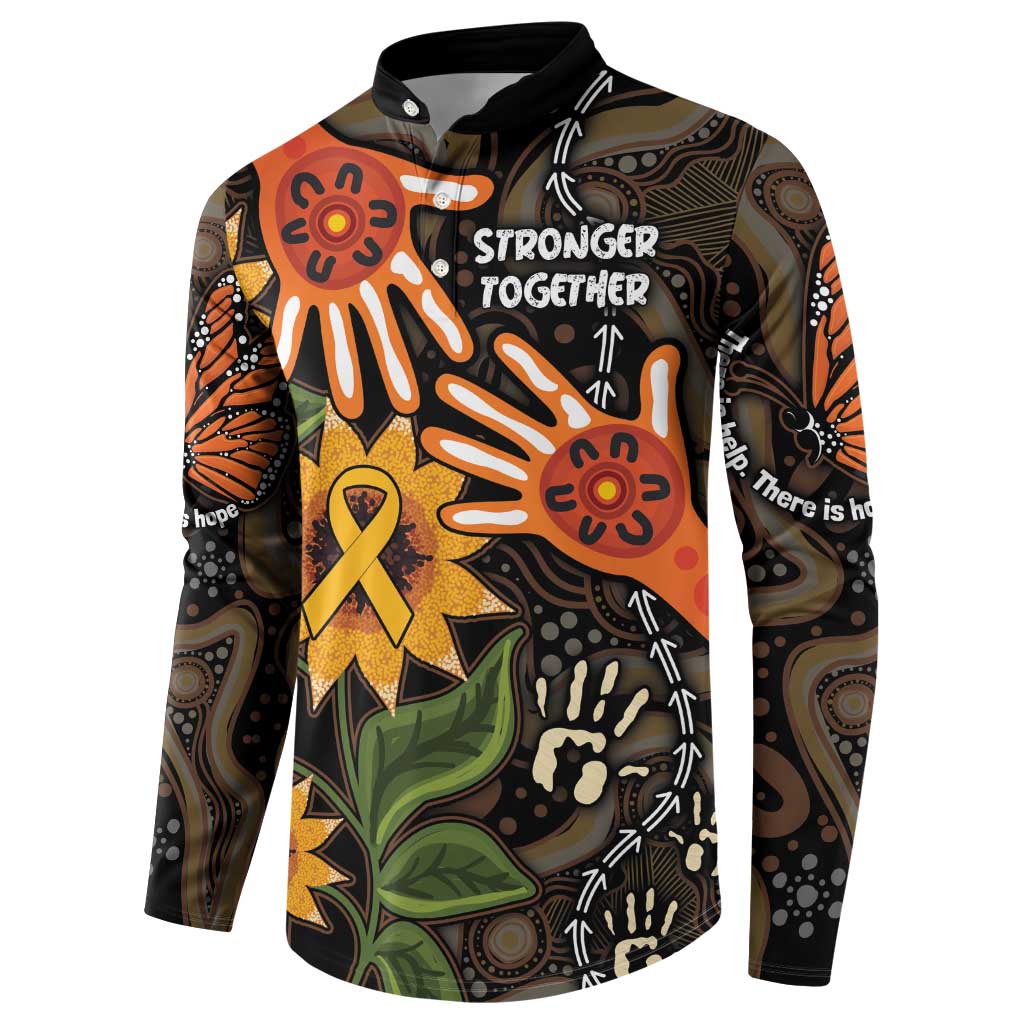 Australia Indigenous Button Sweatshirt You Are Not Alone