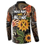 Australia Indigenous Button Sweatshirt You Are Not Alone
