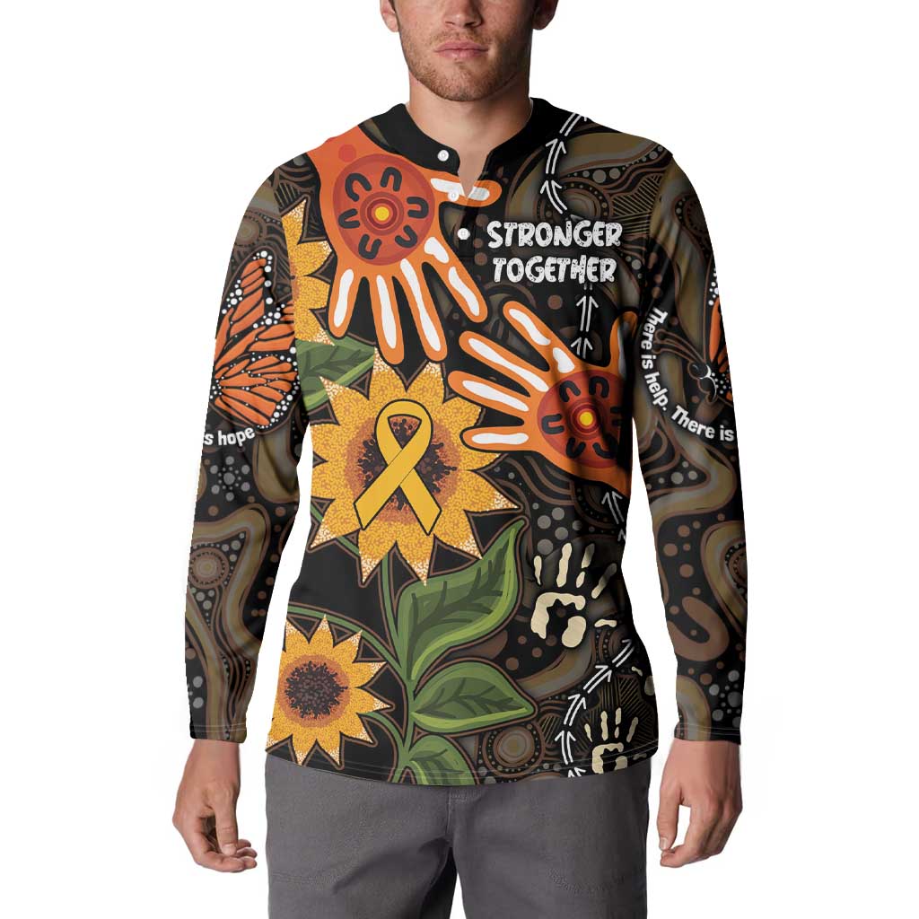 Australia Indigenous Button Sweatshirt You Are Not Alone
