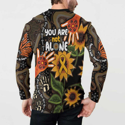 Australia Indigenous Button Sweatshirt You Are Not Alone