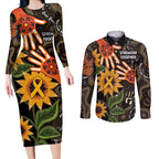 Australia Indigenous Couples Matching Long Sleeve Bodycon Dress and Long Sleeve Button Shirt You Are Not Alone