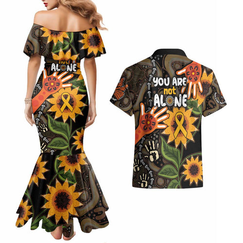 Australia Indigenous Couples Matching Mermaid Dress and Hawaiian Shirt You Are Not Alone