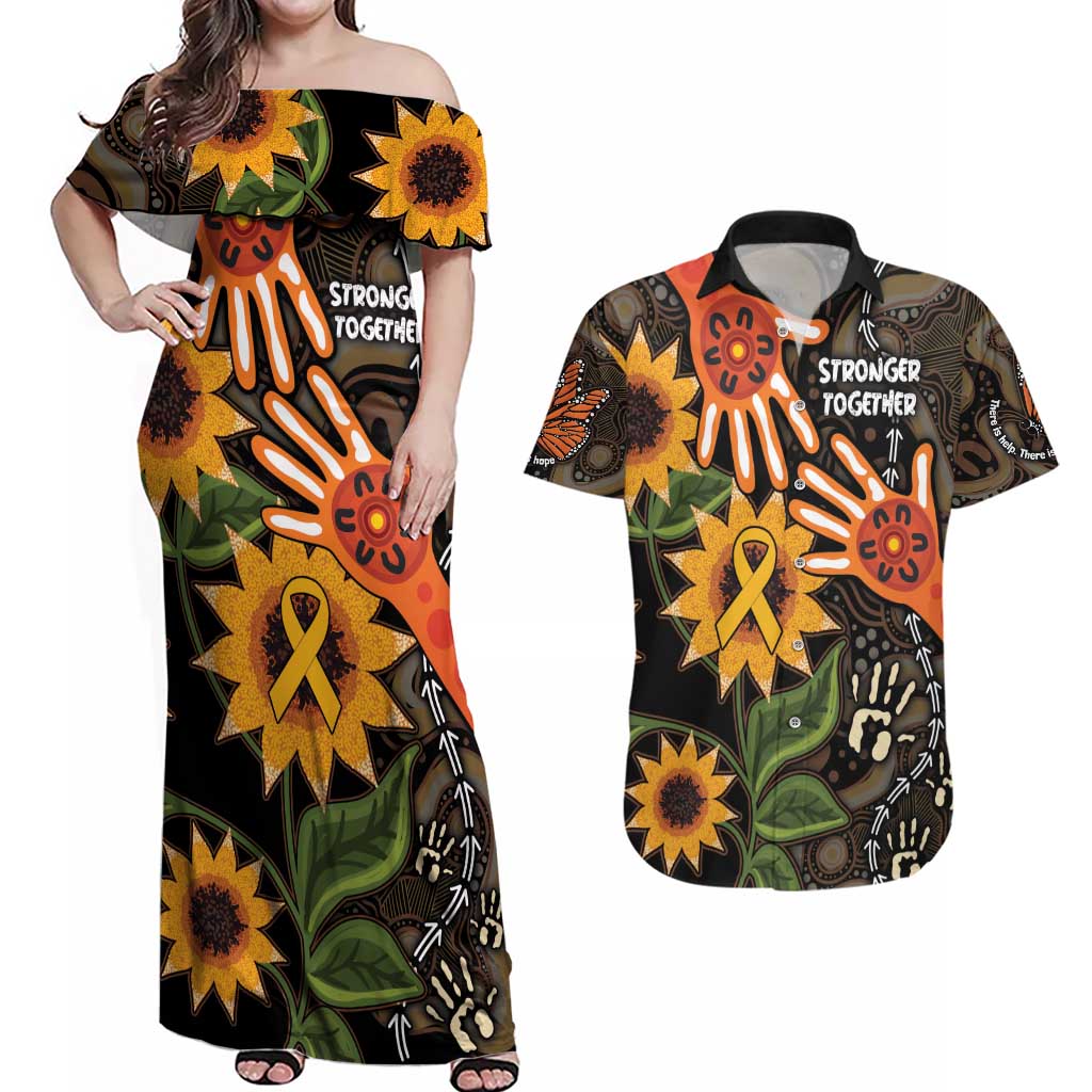 Australia Indigenous Couples Matching Off Shoulder Maxi Dress and Hawaiian Shirt You Are Not Alone