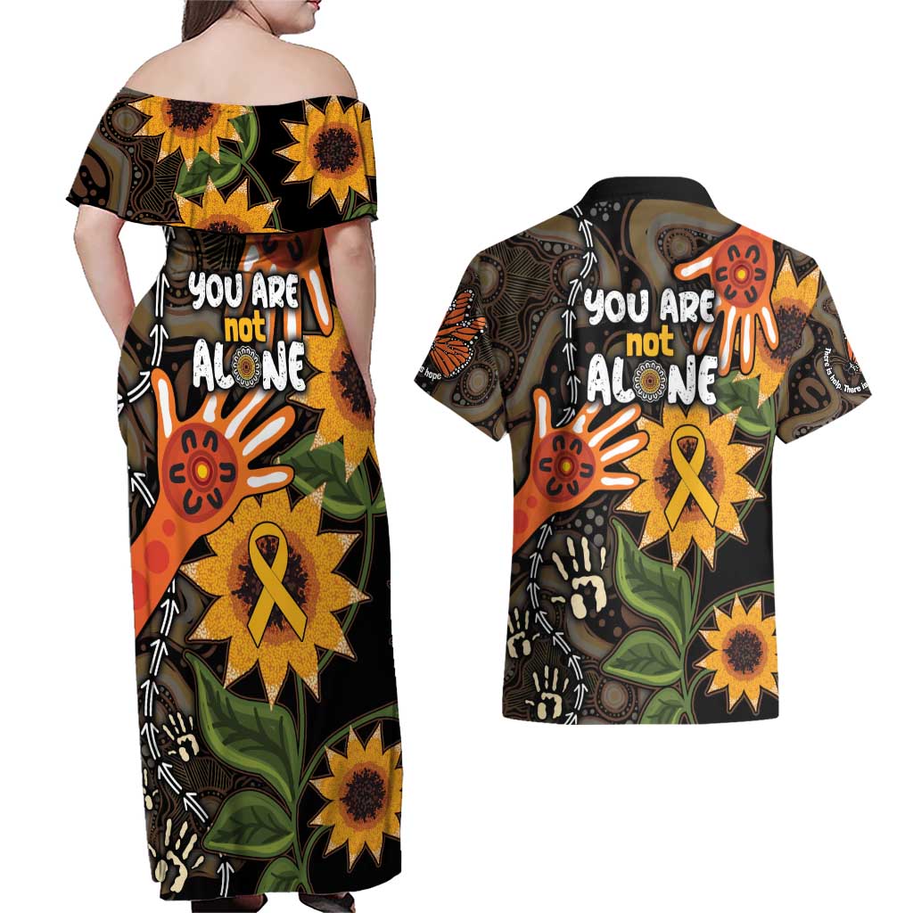 Australia Indigenous Couples Matching Off Shoulder Maxi Dress and Hawaiian Shirt You Are Not Alone