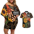 Australia Indigenous Couples Matching Off Shoulder Short Dress and Hawaiian Shirt You Are Not Alone
