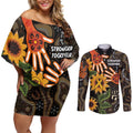 Australia Indigenous Couples Matching Off Shoulder Short Dress and Long Sleeve Button Shirt You Are Not Alone