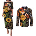 Australia Indigenous Couples Matching Puletasi and Long Sleeve Button Shirt You Are Not Alone