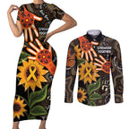 Australia Indigenous Couples Matching Short Sleeve Bodycon Dress and Long Sleeve Button Shirt You Are Not Alone