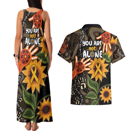 Australia Indigenous Couples Matching Tank Maxi Dress and Hawaiian Shirt You Are Not Alone