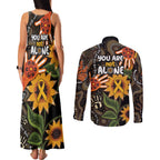 Australia Indigenous Couples Matching Tank Maxi Dress and Long Sleeve Button Shirt You Are Not Alone