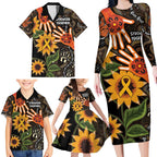 Australia Indigenous Family Matching Long Sleeve Bodycon Dress and Hawaiian Shirt You Are Not Alone