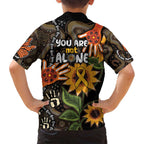 Australia Indigenous Family Matching Long Sleeve Bodycon Dress and Hawaiian Shirt You Are Not Alone