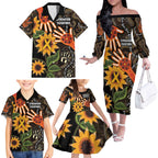 Australia Indigenous Family Matching Off The Shoulder Long Sleeve Dress and Hawaiian Shirt You Are Not Alone